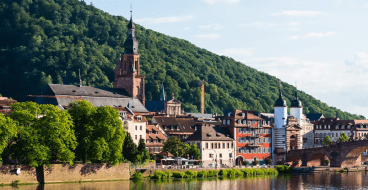 Heidelberg viewed from the Koenigstuhl hillside